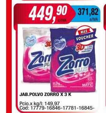Maxiconsumo Jab Polvo Zorro oferta