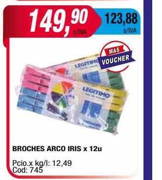 Maxiconsumo Broches Arco Iris oferta