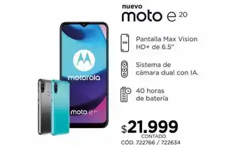 Coppel Moto E20 Motorola oferta