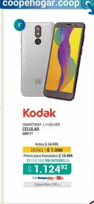 Kodak Smartway L1+silver Celular