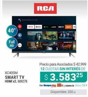 Cooperativa Obrera Xc40sm Smart Tv Rca oferta