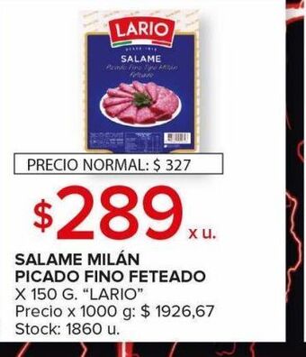 Carrefour Maxi Salame milan picado fino feteado oferta