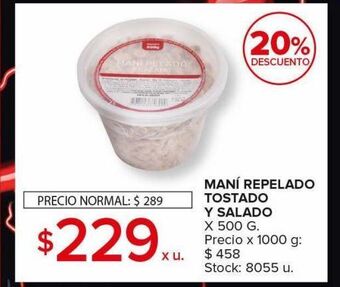 Carrefour Maxi Maní repelado tostado y salado oferta