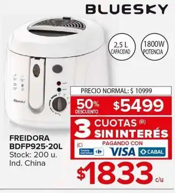 Carrefour Maxi Freidora bluesky oferta