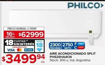 Carrefour Maxi Aire acondicionado philco oferta
