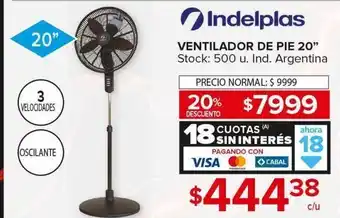 Carrefour Maxi Ventiladores de pie 20" oferta