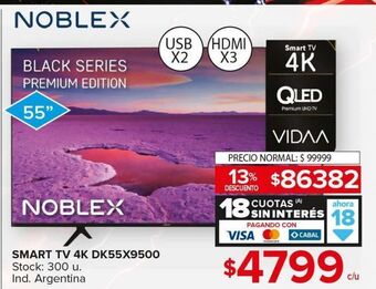 Carrefour Maxi Smart tv noblex oferta