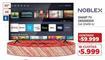 Naldo Lombardi Smart tv noblex 50" 4k dk50x6500 oferta