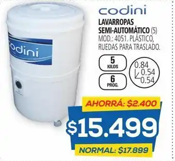 Casa del Audio Lavarropas codini oferta