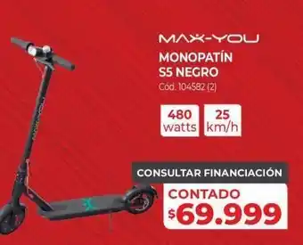 Naldo Lombardi Monopatín max-you s5 480w oferta