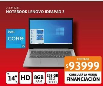 Cetrogar Notebook lenovo ip 3 14iml05 i5 8gb 256gb oferta