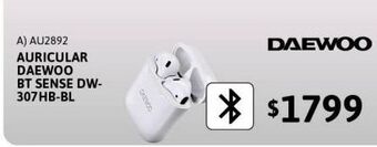 Cetrogar Auricular daewoo bt sense pro dw-307hb-bl oferta