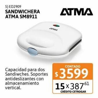 Cetrogar Sandwichera atma sm8911 oferta
