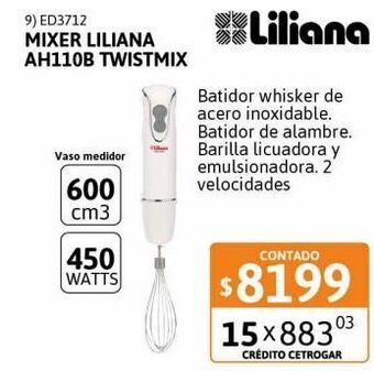 Cetrogar Mixer liliana ah110b twistmix oferta