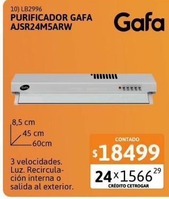 Cetrogar Purificador gafa ajsr24m5arw bl 3v oferta