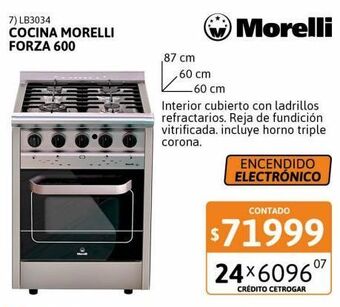 Cetrogar Cocina morelli forza 600 4 hornallas oferta