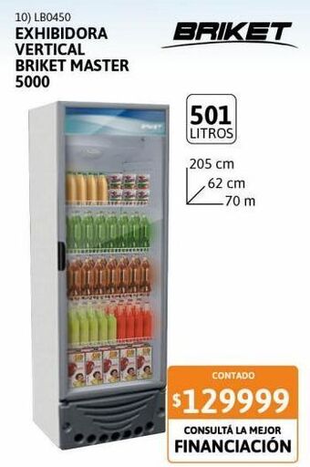 Cetrogar Exhibidora vertical briket master 5000 oferta