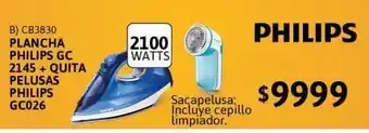 Cetrogar Plancha philips gc + quita pelusas philips oferta
