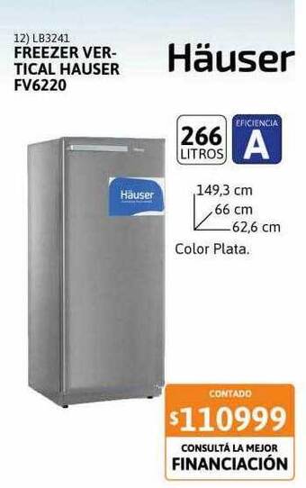 Cetrogar Freezer Vertical Hauser Fv6220 oferta