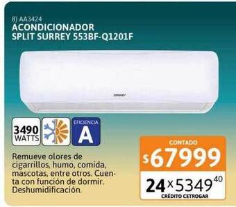Cetrogar Acondicionador Split Surrey 553bf-q1201f oferta