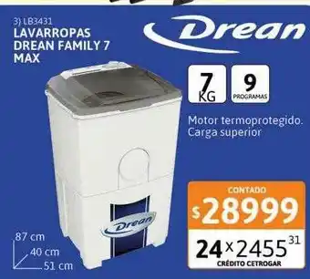 Cetrogar Lavarropas Drean Family 7 Max oferta