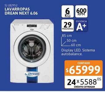Cetrogar Lavarropas Drean Next 6.06 oferta