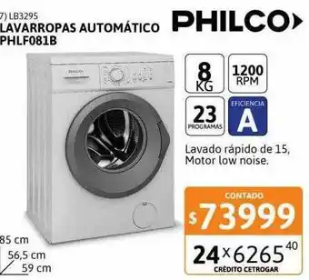 Cetrogar Lavarropas Automático Phlf081b oferta