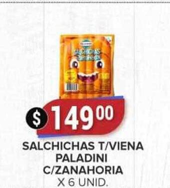 Supermercados Mayor Salchichas T-viena Paladini C-zanahoria oferta