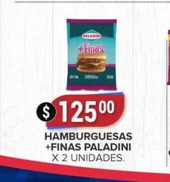 Supermercados Mayor Hamburguesas +finas Paladini oferta
