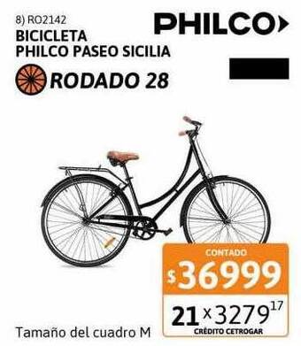 Cetrogar Bicicleta Philco Paseo Sicilia oferta