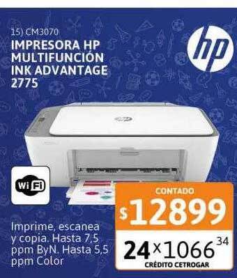 Cetrogar Impresora Hp Multifunción Ink Advantage 2775 oferta