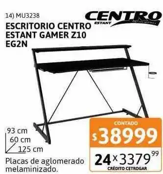 Cetrogar Escritorio Centro Estant Gamer Z10 Eg2n oferta