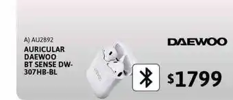 Cetrogar Auricular Daewoo Bt Sense Dw. 307 Hb-bl oferta