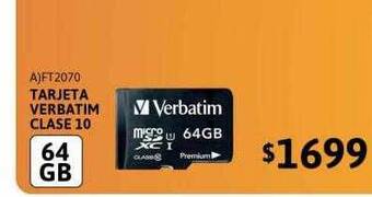 Cetrogar Tarjeta Verbatim Clase 10 oferta
