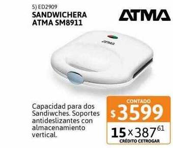 Cetrogar Sandwichera Atma Sm8911 oferta