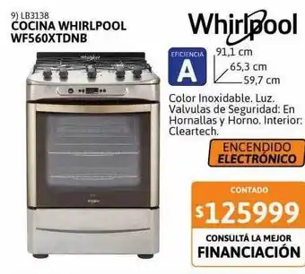 Cetrogar Cocina Whirpool Wf560xtdnb oferta