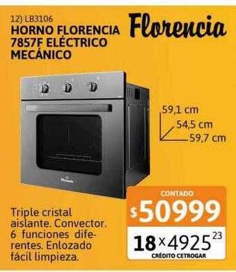 Cetrogar Horno Florencia 7857f Eléctrico Mecánico oferta