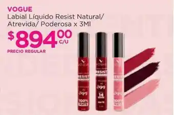 Vogue Labial Líquido Resist Natural Atrevida Poderosa