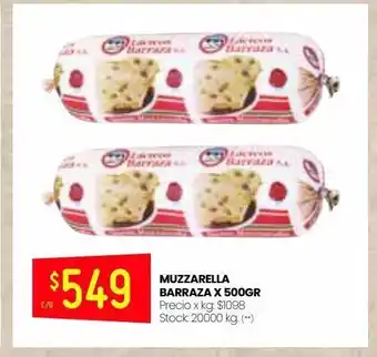 Changomas Mozzarella barraza x 500 gr oferta