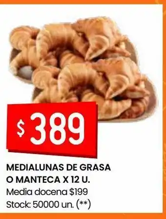 Changomas Medialunas de grasa o manteca 12 un oferta