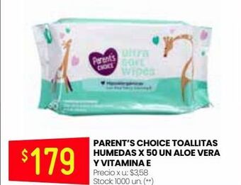 Walmart Toallitas húmedas para bebé oferta