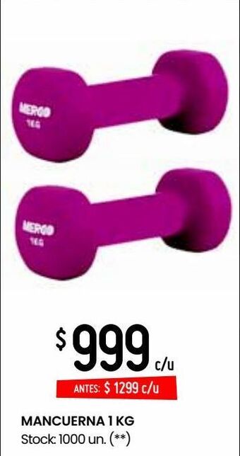 Walmart Mancuerna 1 kg oferta