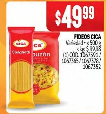 Makro Fideos cica oferta