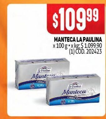 Makro Manteca la paulina oferta
