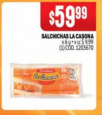 Makro Salchichas la casona oferta
