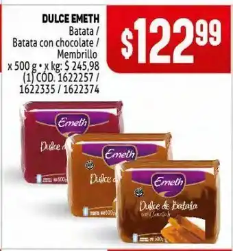 Makro Dulce de batata emeth oferta