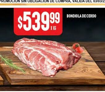 Makro Bondiola de cerdo oferta