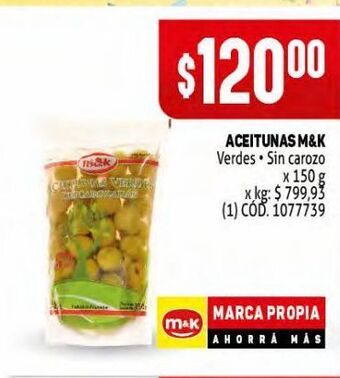 Makro Aceitunas m&k oferta