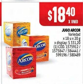 Makro Jugos arcor oferta