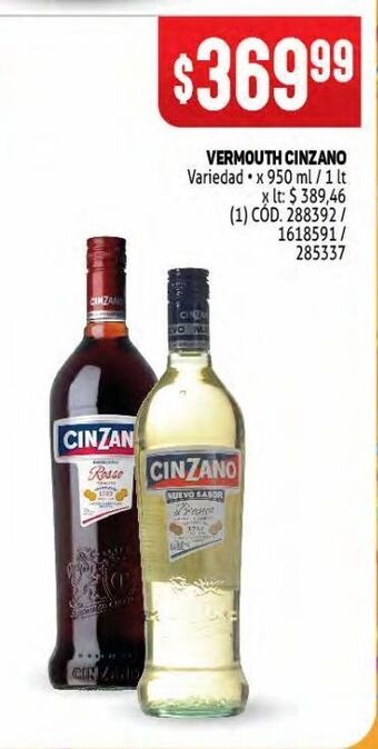 Makro Vermouth cinzano oferta